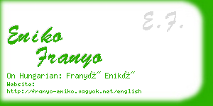 eniko franyo business card